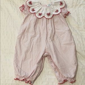 Shrimp & Grits Christmas Romper/Bubble